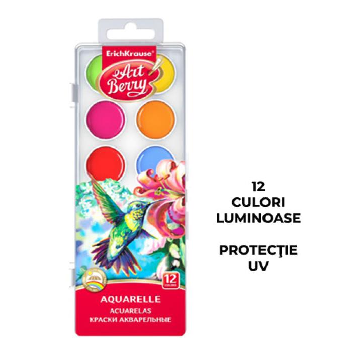 Acuarele cu protecţie UV, 12 culori - ArtBerry